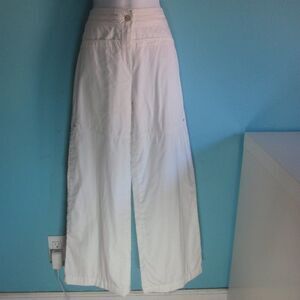 Salvatore Ferragamo Womens Wide Leg White Pants Size 30 (Fits like Size 6)